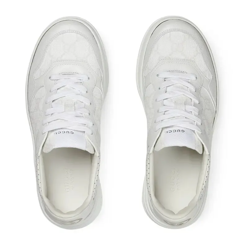 Gucci GG printed embossed sports shoes white Sneakers