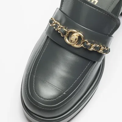 Chanel Dark grey calfskin Loafers