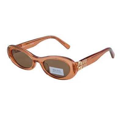 Miu Miu Oval glasses white/apricot/tawny/pink/black/leopard color Size 50口20-140