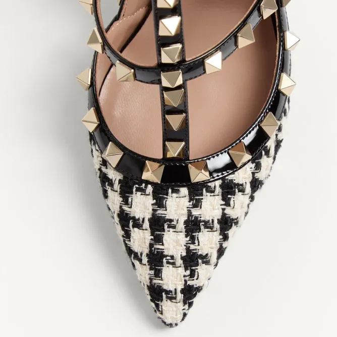 VALENTINO Thousand-bird lattice fabric Heels (heel height 10cm)