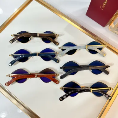 Cartier glasses black/black brown/blue/green/brown/black gold color Size 51-22-145