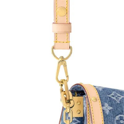 Louis Vuitton Dauphine Soft GM Denim Blue Gold Hardware