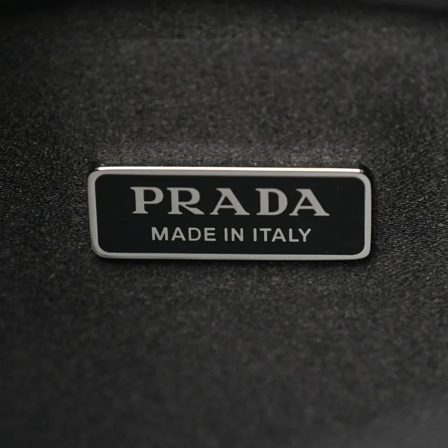 Prada Medium Cleo Adjustable Strap Shoulder Bag Metal Satin & Crystal Silver Hardware