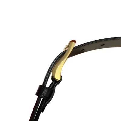 Louis Vuitton Men's Heritage Belt In Black Crocodile-Embossed Calfskin With Gold/Silver/Black Hardware 35mm