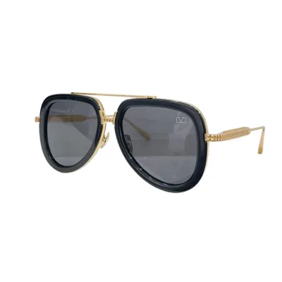 Valentino Pilot glasses leopard/white/black/black gold/purple silver/purple black color Size 53口18-143