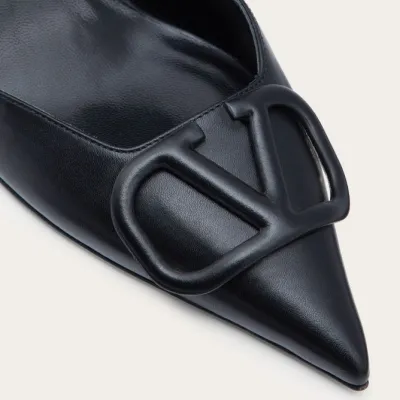 VALENTINO Calf leather strappy heels (8cm high heel)