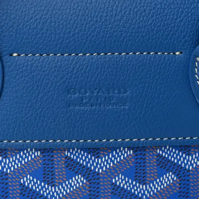 Goyard Mini Alpin Backpack Sky Blue Goyardine Canvas Silver Hardware