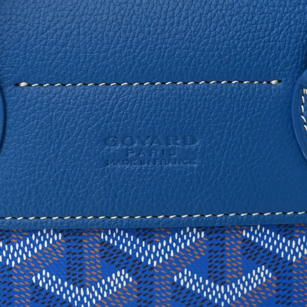 Goyard Mini Alpin Backpack Sky Blue Goyardine Canvas Silver Hardware - Image 2