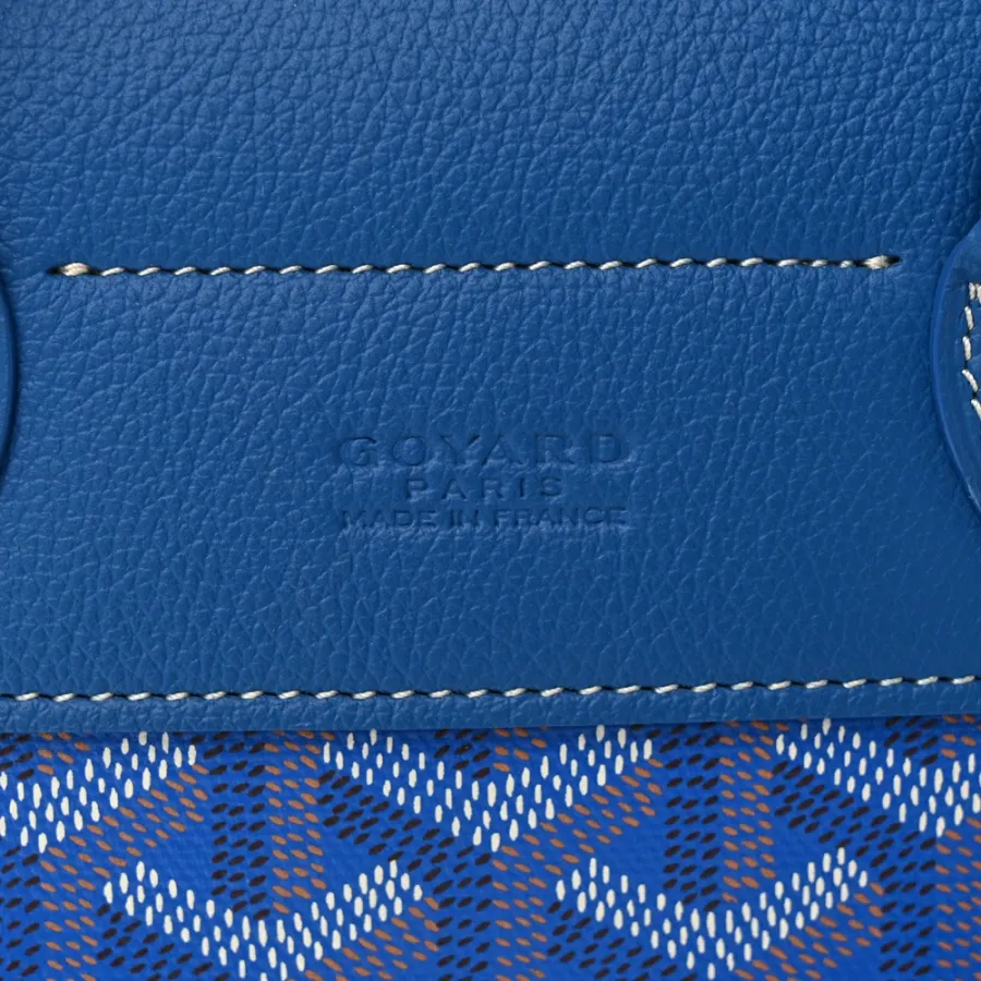 Goyard Mini Alpin Backpack Sky Blue Goyardine Canvas Silver Hardware