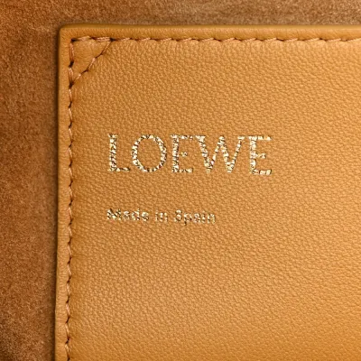 Loewe Flamenco Bucket Bag Medium Sahara Mellow Nappa Lambskin Leather Gold Hardware