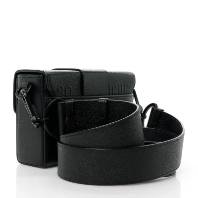 Dior Montaigne 30 Box Bag Black Ultra Matte Grained Calfskin Leather Matte Black Hardware