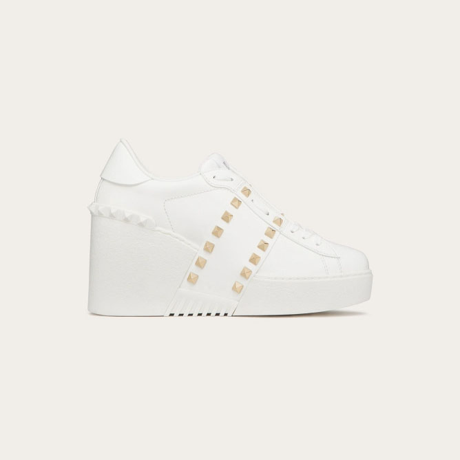 Tênis VALENTINO em couro de bezerro (salto de 8,5 cm de altura)