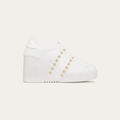 VALENTINO Calf leather sneakers (8.5 cm high heel)