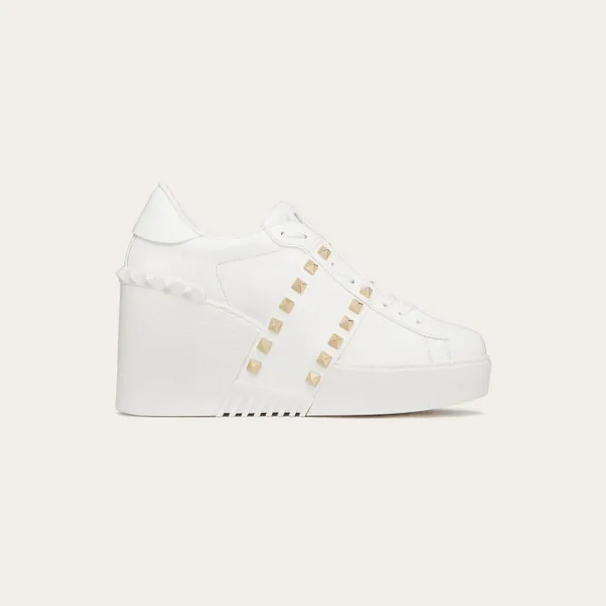 VALENTINO Calf leather sneakers (8.5 cm high heel)