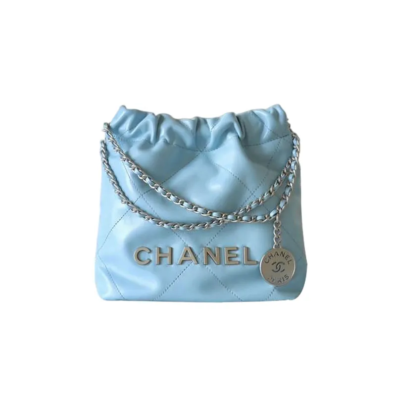 Chanel 22bags Denim Light Blue / Blue Shoulder Bags