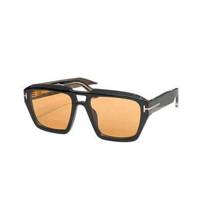 Tom Ford square frame glasses leopard apricot/leopard rust/yellow black/orange brown/tawny black/black/leopard blue/black brown color Size 56口19-140