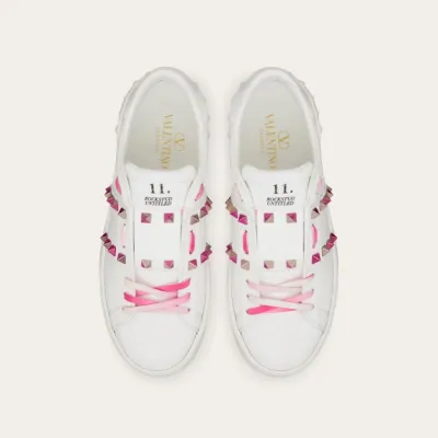 VALENTINO Women's multicolored studded calfskin platform sneakers