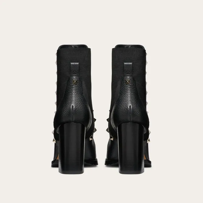 VALENTINO ROCKSTUD Peeled calf rivet ankle boots (heel height 8cm)