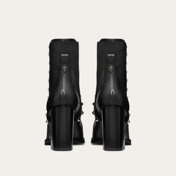 VALENTINO ROCKSTUD Peeled calf rivet ankle boots (heel height 8cm) - Image 4