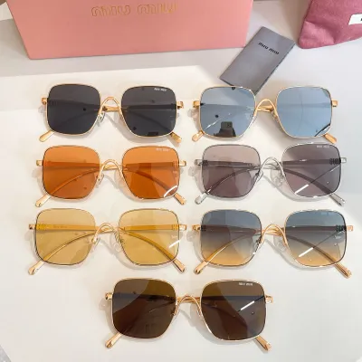 Miu Miu square frame glasses black gold/orange/grey/brown/tawny/silver/blue orange color Size 55口20-145