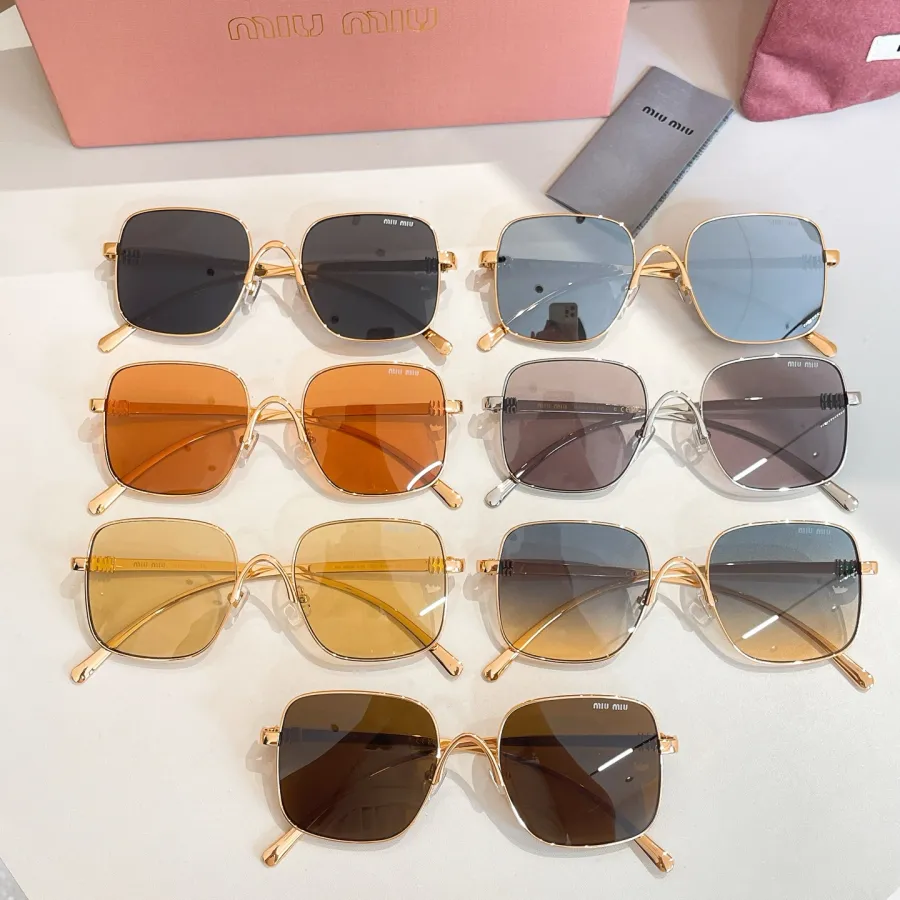 Miu Miu square frame glasses black gold/orange/grey/brown/tawny/silver/blue orange color Size 55口20-145