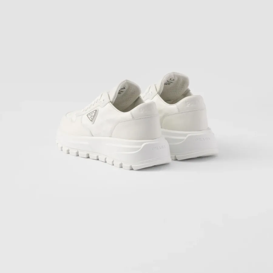 PRADA white leather sneakers