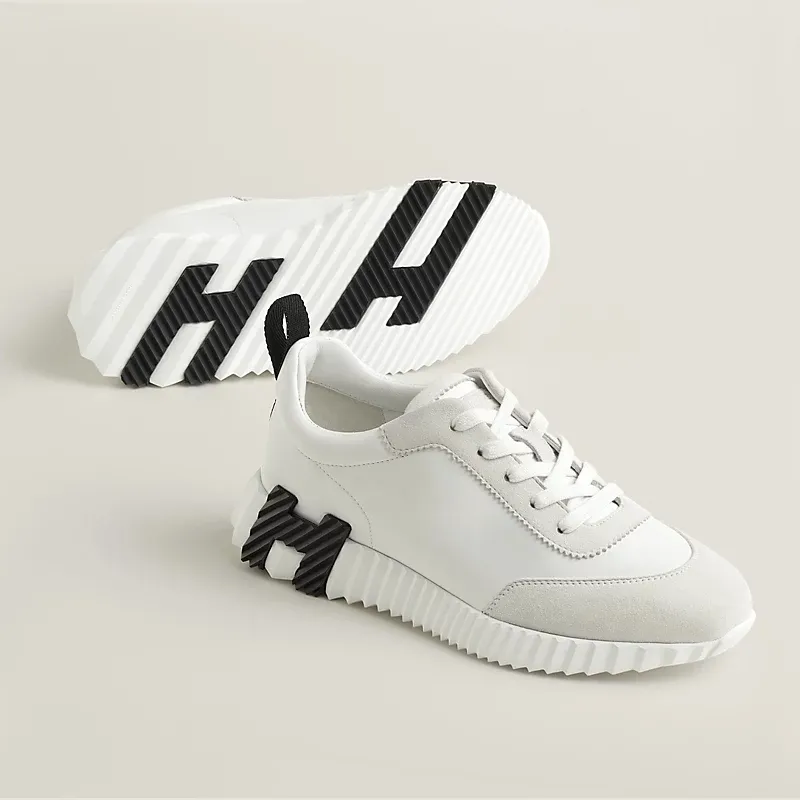 HERMES white Sneakers Bouncing Sports Shoes