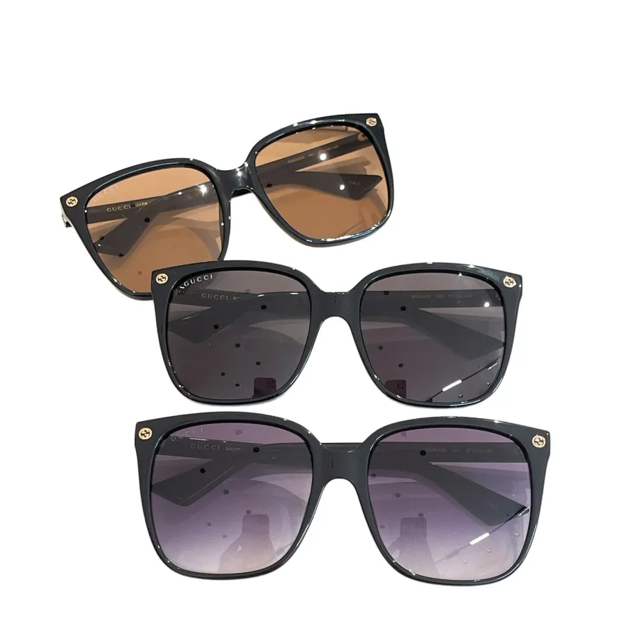 Gucci square frame glasses tawny/black/eggplant color Size 57口16-145