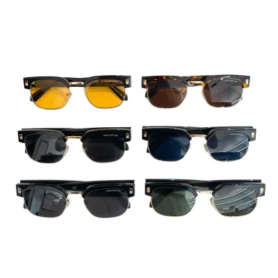 Louis Vuitton Clubmaster glasses blue/orange/olive/leopard/black gold/black silver color Size 55口21-145