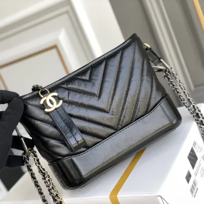 Chanel Black Bag Quilted Calfskin Leather Shoulder Bags Crossbody Bags