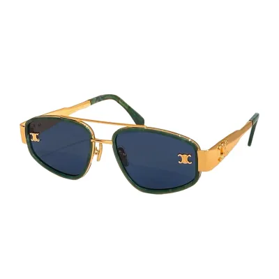 Celine glasses black gold/black/black silver/leopard/green black/blue green color Size 54口21-145