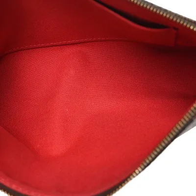 Louis Vuitton Pochette Accessoires NM PM Damier Ebene Canvas Gold Hardware