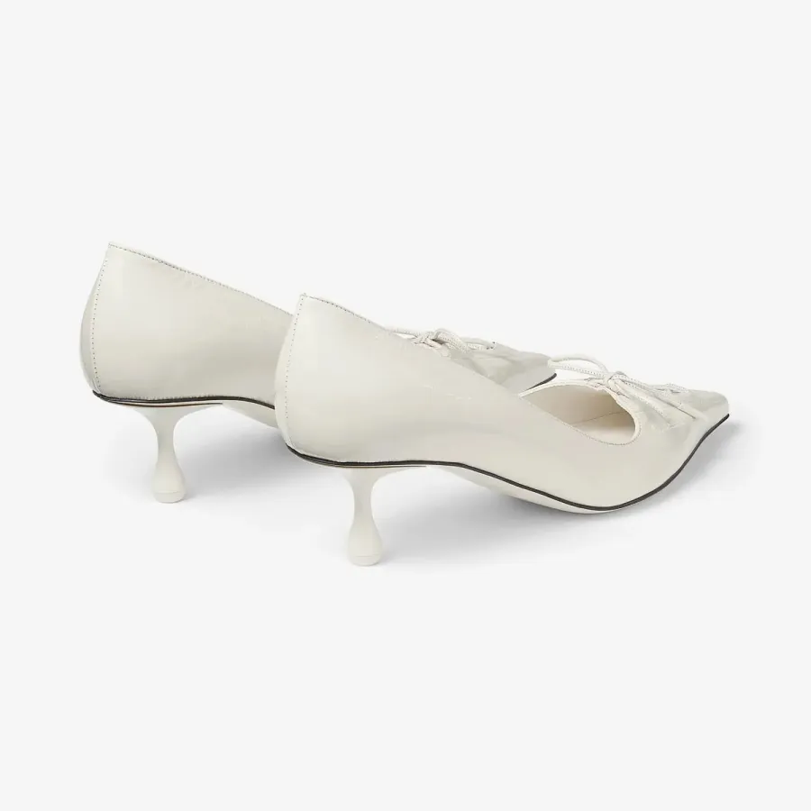 JIMMY CHOO Polyester stitched leather heels