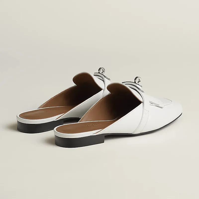 HERMES Oz Mule white Slippers