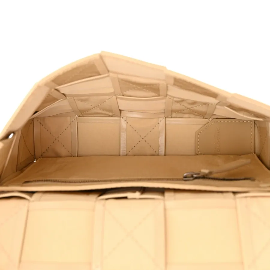 Bottega Veneta Maxi Intrecciato Cassette Crossbody Bag Porridge Paper Calfskin Leather