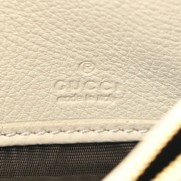 Gucci Small Roxy Blondie Continental Chain Wallet Mystic White Calfskin Leather Gold Hardware - Image 2