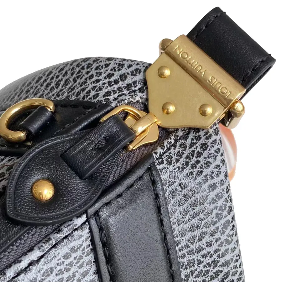 Louis Vuitton Biker PM Black Lambskin Leather Gold Hardware