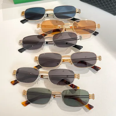 Bottega Veneta square frame glasses grey/black gold/black silver/green/blue/brown color Size 50口20-145