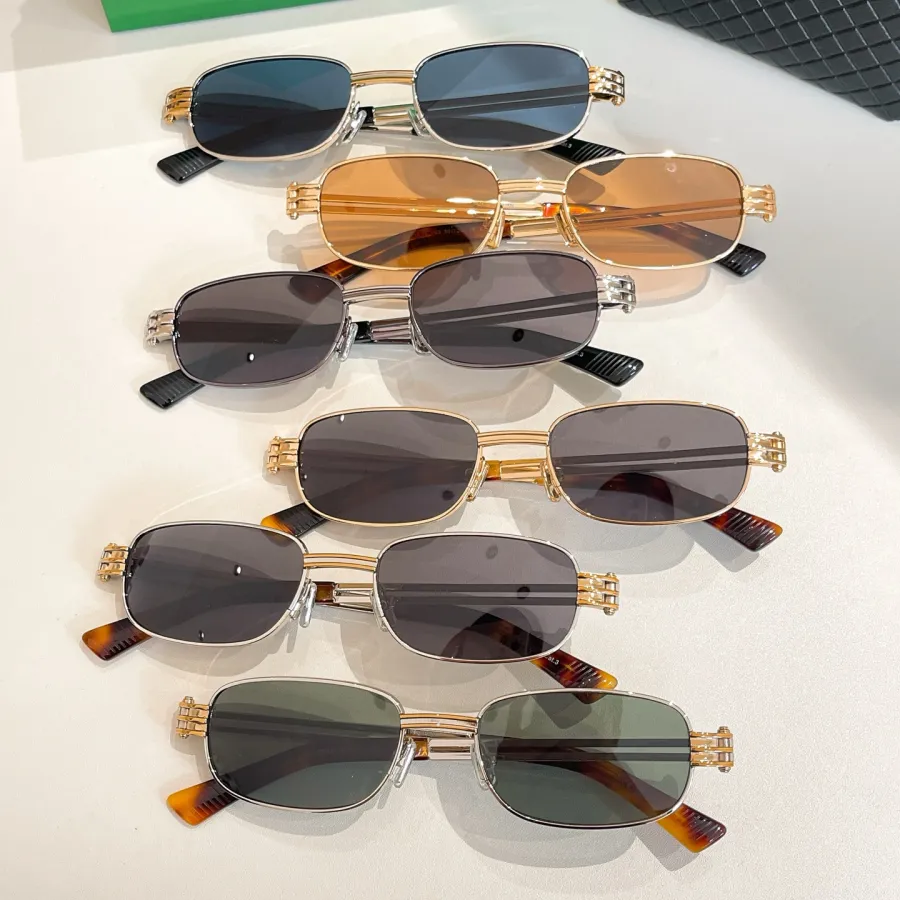 Bottega Veneta square frame glasses grey/black gold/black silver/green/blue/brown color Size 50口20-145