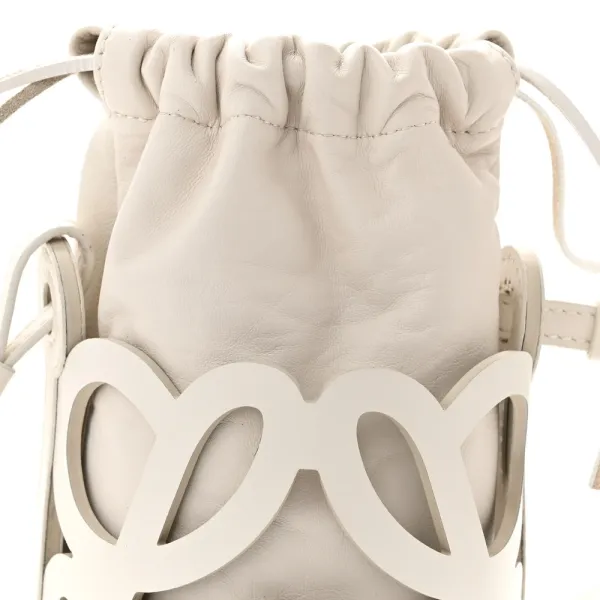 Loewe Cutout Anagram Pocket Crossbody Bag Small White Glaze Nappa Calfskin Leather - Image 8