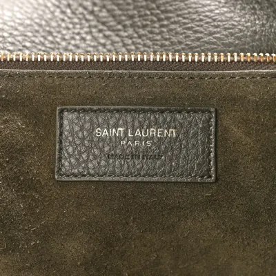 Saint Laurent Large Bea Tote Musk Grained Grained Deerskin Leather Aged Gold Hardware