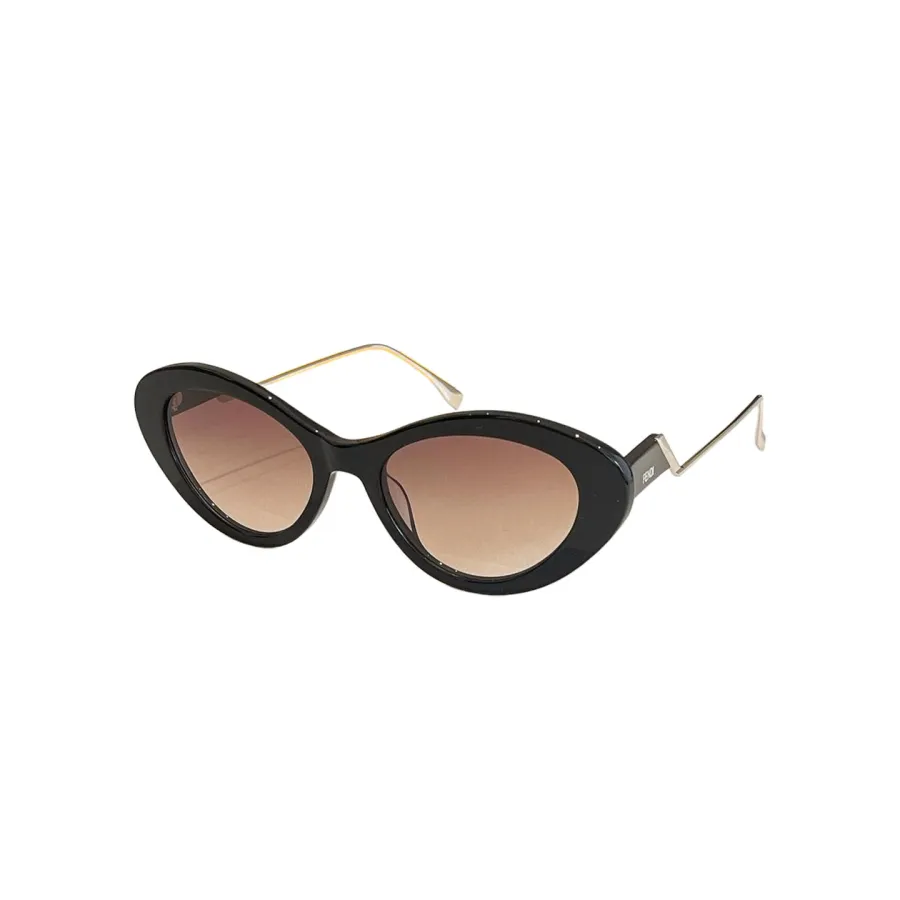 Fendi Cat Eye glasses black gold/black silver/brown rose gold/brown silver/black rose gold color Size 55口19-140