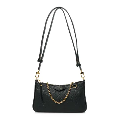 Louis Vuitton Easy Pouch on Strap PM Black Empreinte Leather Gold Hardware