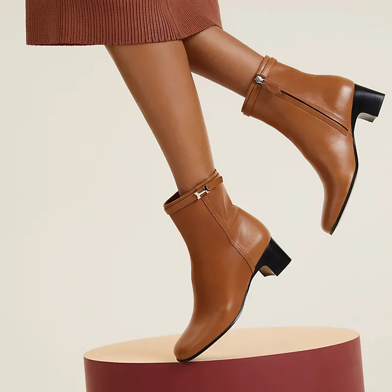 HERMES Imperial  Brown ankle boots