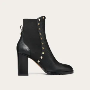 VALENTINO ROCKSTUD Peeled calf rivet ankle boots (heel height 8cm)