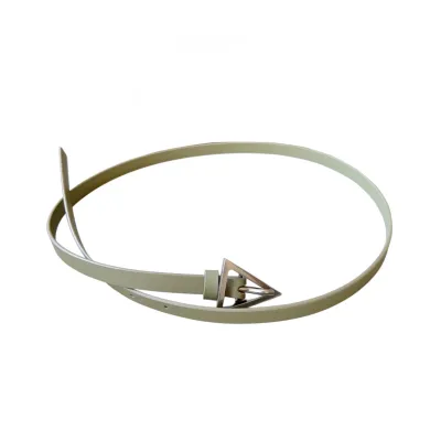 Bottega Veneta Women's Triangle Buckle Belt In Black/Green/Coffee Calfskin With Gold/Silver Hardware 13mm