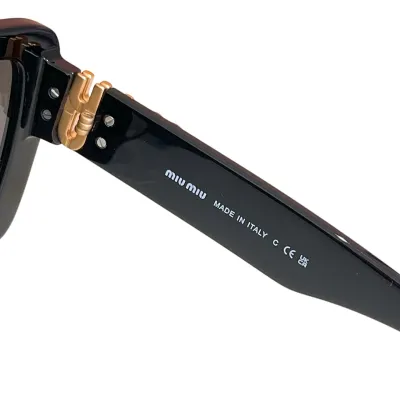 Miu Miu square frame glasses black/pink/leopard color Size 56口17-140