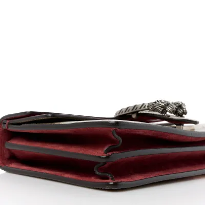 Gucci Small Blooms Dionysus Shoulder Bag Beige Multicolor / Dry Rose GG Supreme Monogram Canvas Aged Silver Hardware