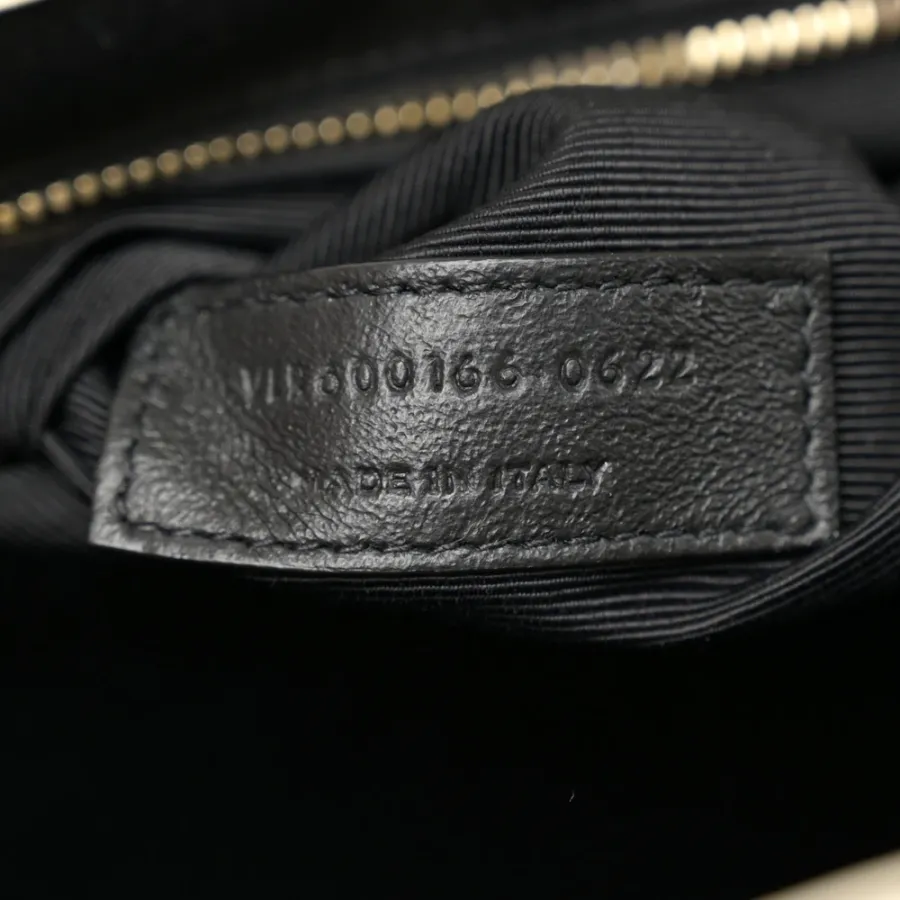 Saint Laurent Large Satchel Crema Soft Triquilt Monogram Grain De Poudre Textured Mixed Matelasse Leather Silver Hardware