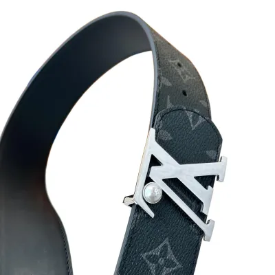 Louis Vuitton Men's Dimension Pearls Reversible Belt In Black/Brown Calfskin And Monogram/Damier Canvas With Gold/Silver Hardware 40mm